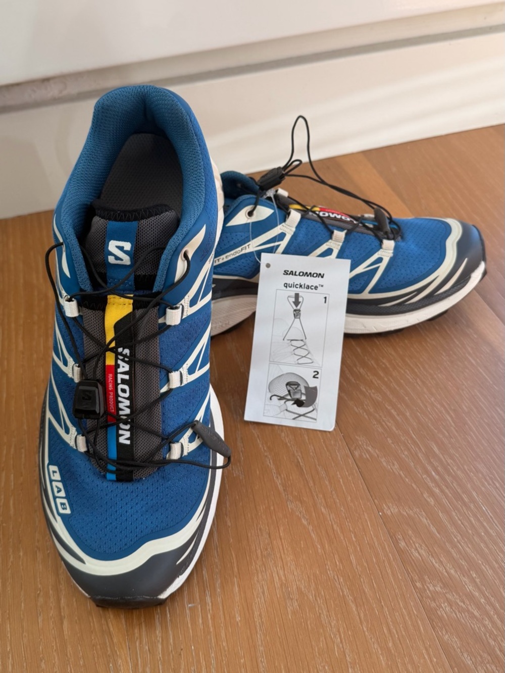 NEW Salomon XT-6 Dark Blue Almond Milk Asphalt, Men’s 8.5 / Women’s 9.5